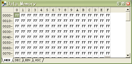データメモリ一覧